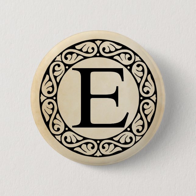 Greek Alphabet Letter Epsilon 6 Cm Round Badge (Front)