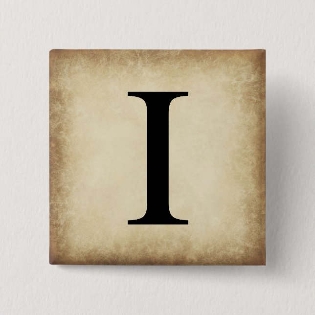 Greek Alphabet Letter Iota 15 Cm Square Badge (Front)