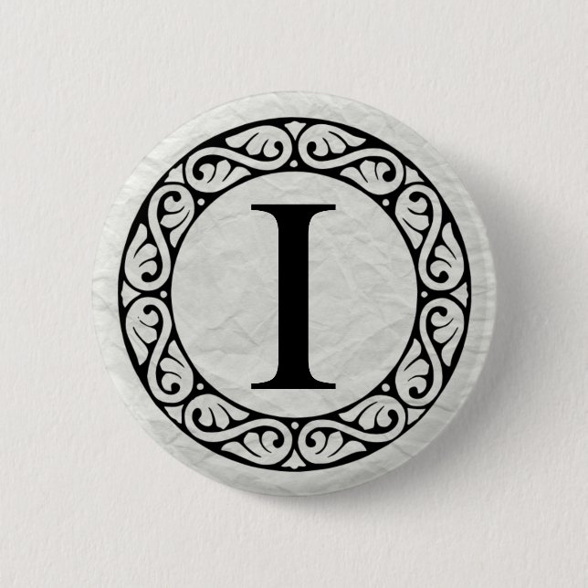 Greek Alphabet Letter Iota 6 Cm Round Badge (Front)