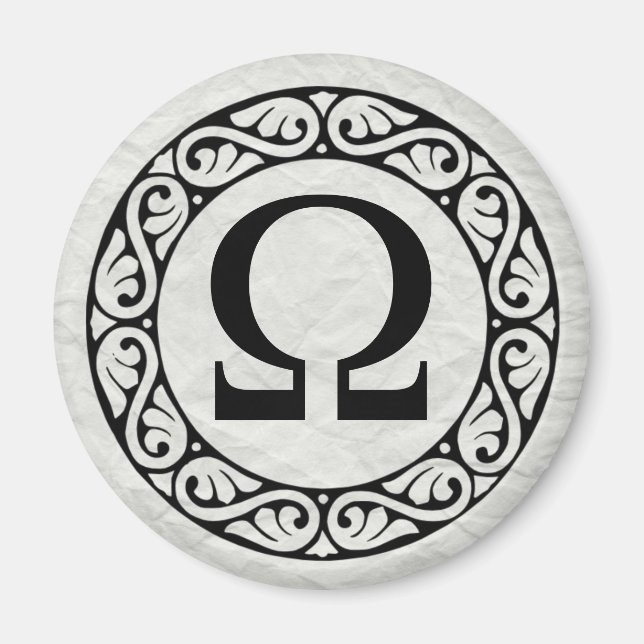 Greek Alphabet Letter Omega Magnet (Front)