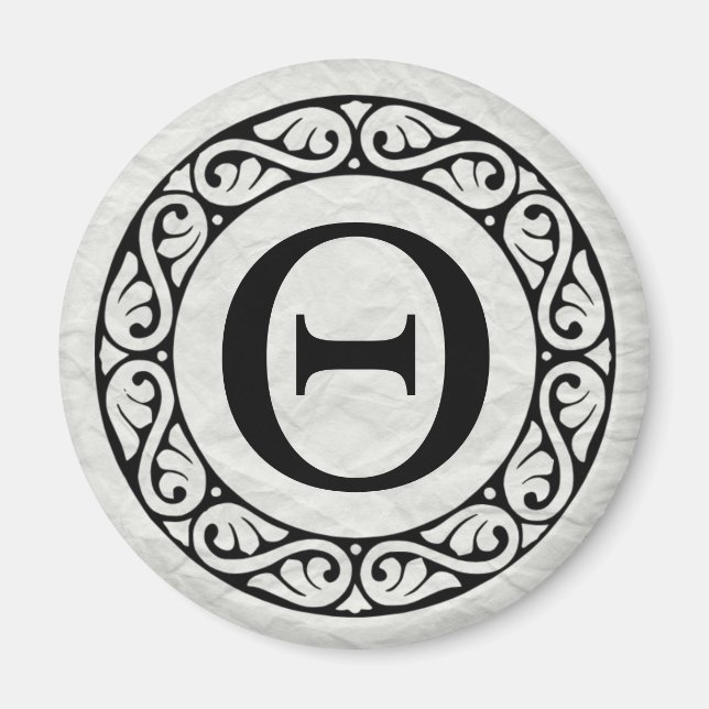 Greek Alphabet Letter Theta Magnet (Front)