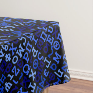 Greek alphabet tablecloth