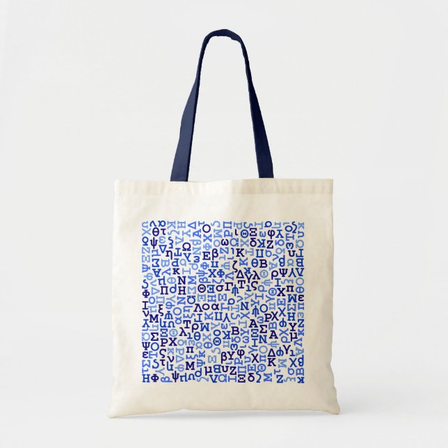 Greek alphabet tote bag (Front)