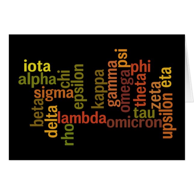 Greek Alphabet (Word Cloud) (Front Horizontal)