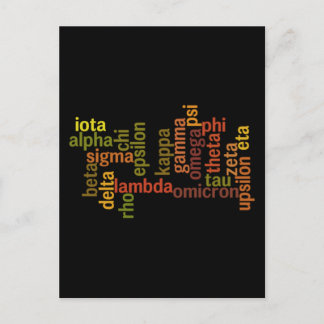 Greek Alphabet (Word Cloud) Postcard