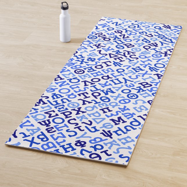 Greek alphabet yoga mat (In Situ)