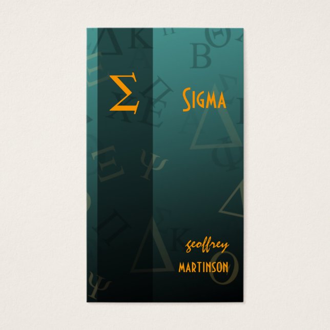 Greek alphabets profile card (Front)