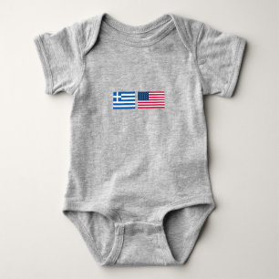 Greek American  Baby Bodysuit