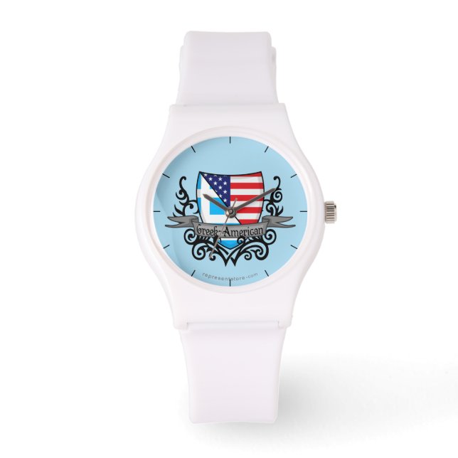 Greek-American Shield Flag Watch (Front)