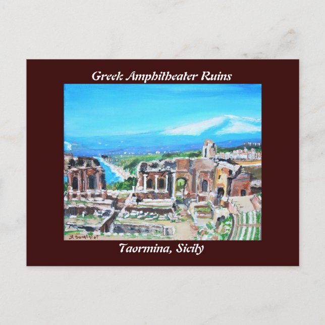 Greek Amphitheatre Ruins Postcard (Front)