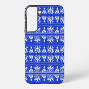 Greek Arabesque Mediterranean Pattern Blue Samsung Galaxy Case