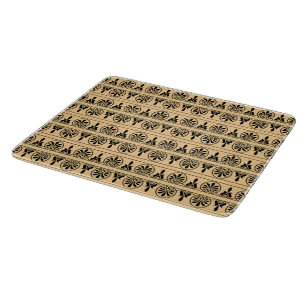 Greek Arabesque Mediterranean Pattern Brown Cutting Board