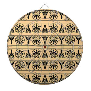 Greek Arabesque Mediterranean Pattern Brown Dartboard