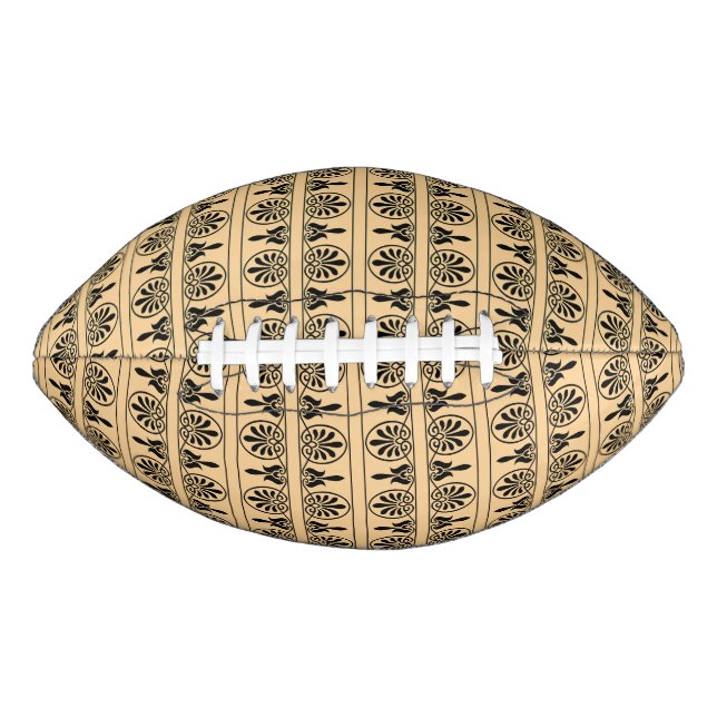 Greek Arabesque Mediterranean Pattern Brown Football (Front)