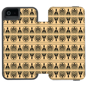 Greek Arabesque Mediterranean Pattern Brown Incipio Watson™ iPhone 5 Wallet Case