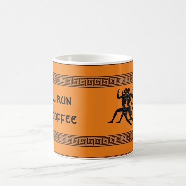Greek Art - Will Run for Coffee Mug (Center)
