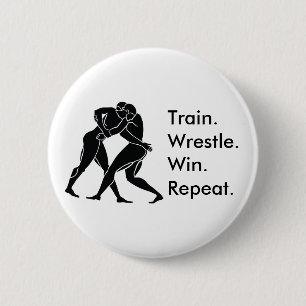 Greek Athlete Sports Wrestling Winning Formula 6 Cm Round Badge