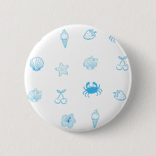 Greek Beach Minimalist 6 Cm Round Badge