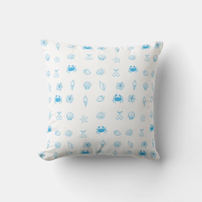 Greek Beach Minimalist Cushion (Front)