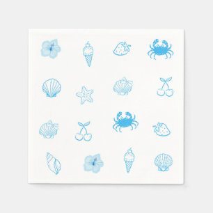 Greek Beach Minimalist Napkin