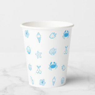 Greek Beach Minimalist Paper Cups