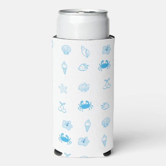  Greek Beach Minimalist Seltzer Can Cooler (Seltzer Front)