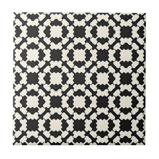 greek black and white rhombus tiles (Front)