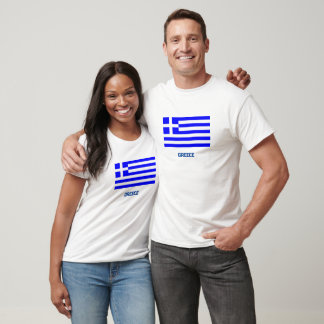 Greek Blue and White Flag- T-Shirt