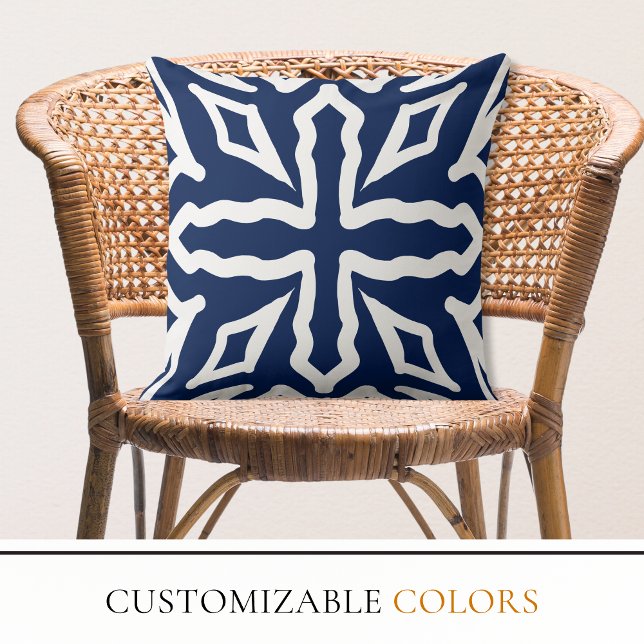 Greek Blue and White Mediterranean Coastal Cushion (Creator Uploaded)