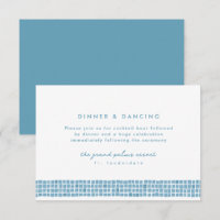 Greek blue tile frame simple wedding reception