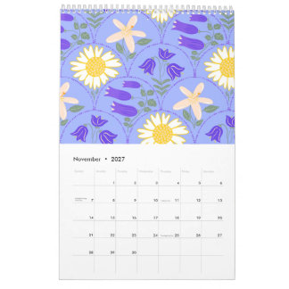 Greek Botanical Patterns & Rhodes Scenes Calendar