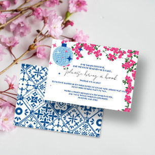 Greek Bougainvillea baby shower Book Request Enclosure Card
