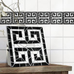 Greek Broken Tile Mosaic Black Marble<br><div class="desc">Greek Broken Tile Mosaic Black Marble</div>