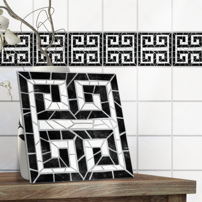 Greek Broken Tile Mosaic Black Marble (Creator Uploaded)