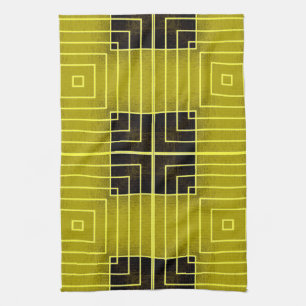 Greek Chic Towel-Yellow Tea Towel