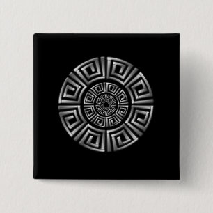 Greek Circle Motif 15 Cm Square Badge