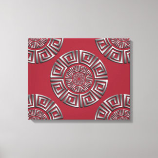 Greek Circle Motif Canvas Print
