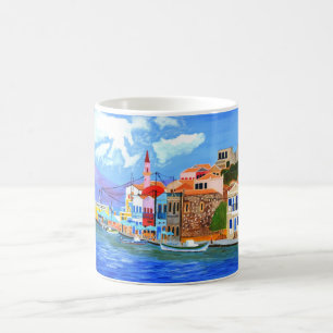 Greek coast coffee mug