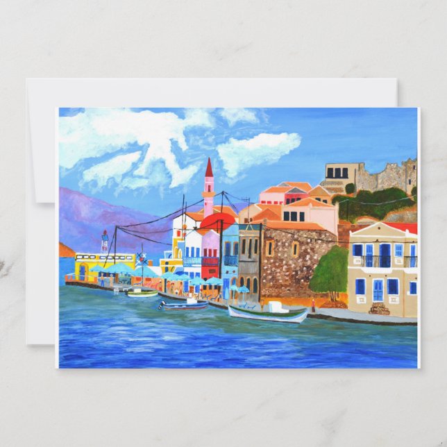 Greek Coast Invitation (Back)