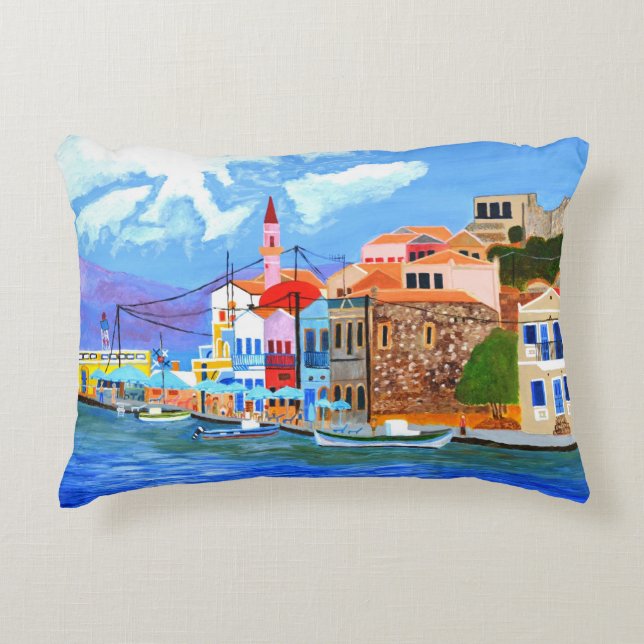 Greek Coast Pillow (Front)
