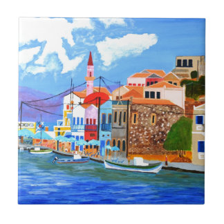 Greek coast tile