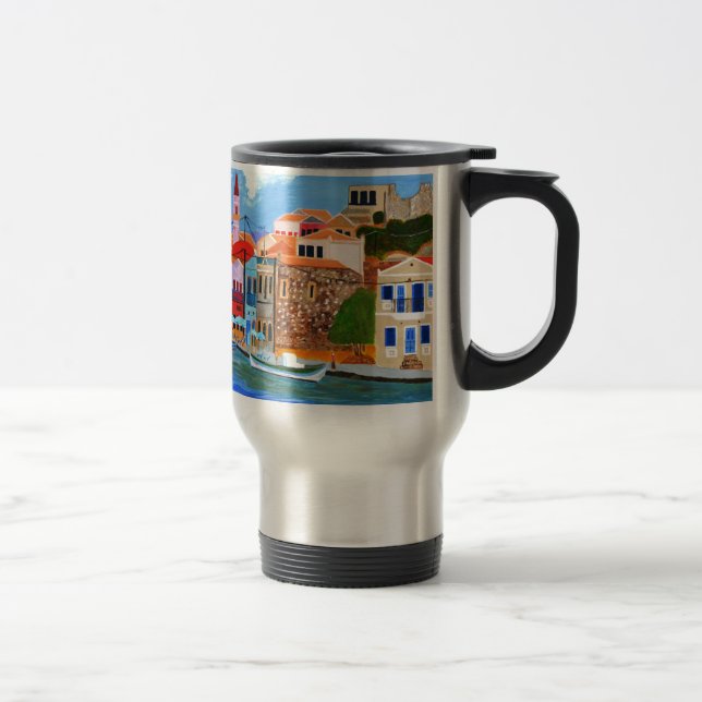Greek coast travel mug (Right)