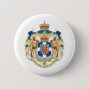 GreeK Coat of Arms - Greece 6 Cm Round Badge