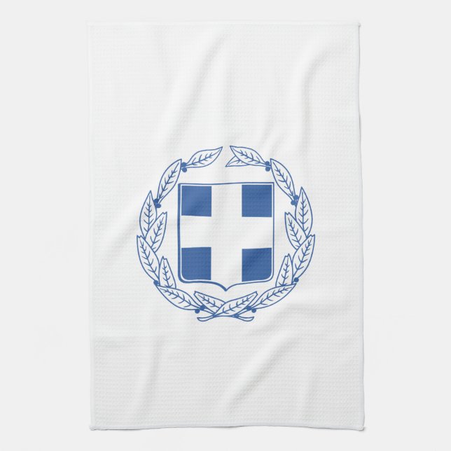 Greek coat of arms tea towel (Vertical)