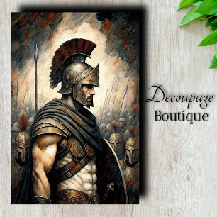 Greek Commander Decoupage Tissue Paper