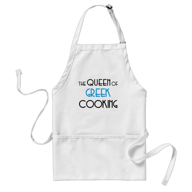 greek cooking queen standard apron (Front)