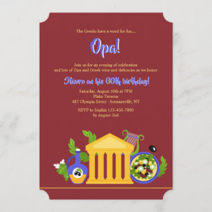 Greek Culture Invitation