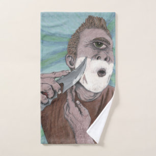 Greek Cyclops Knife Shaving Fantasy Art Bath Towel