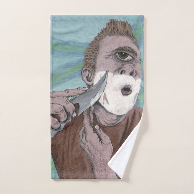 Greek Cyclops Knife Shaving Fantasy Art Bath Towel (Hand Towel)