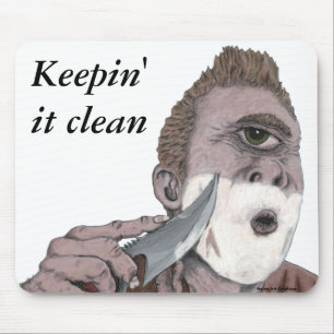 Greek Cyclops Knife Shaving Fantasy Art Mouse pad
